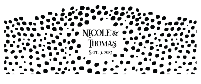 Personalized Couple Names Animal Print Rectangle Indoor/Outdoor Hanging Sign with Rope