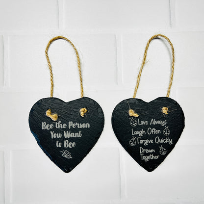 Heart-Shaped hanging sign Inspirational subway tiles