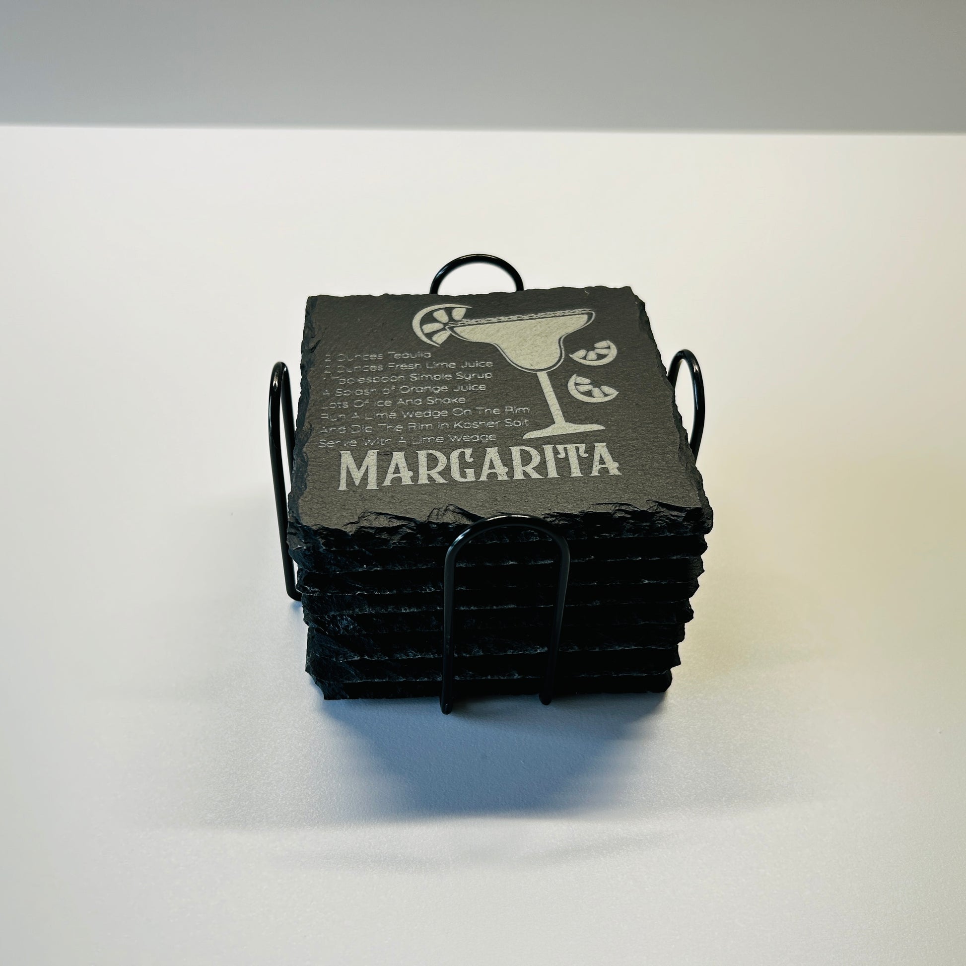 Margarita top side view square coasters